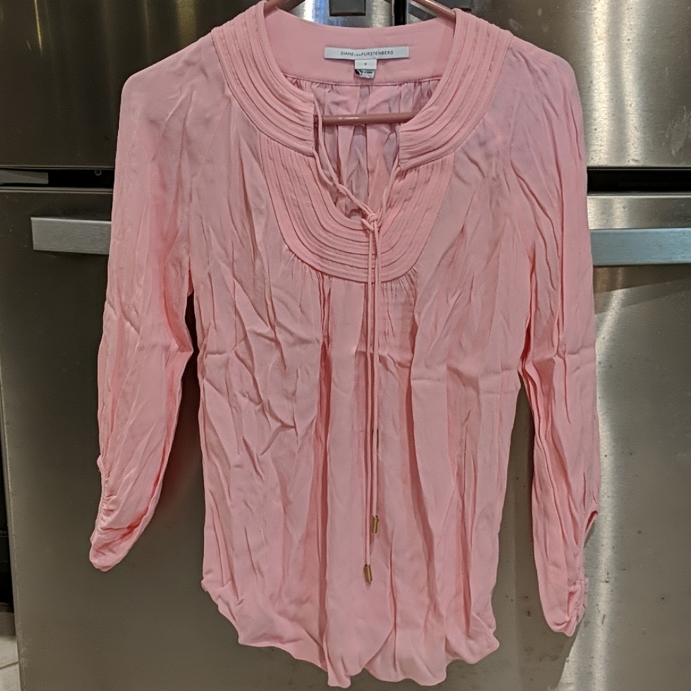 Pink Diane Von Furstenberg Long Sleeved Top